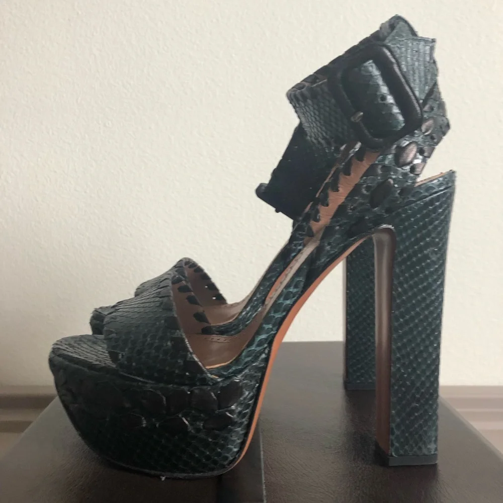 Alaia Python Platform Sandals 39 Worn Once